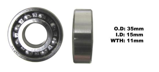 Picture of Bearing Koyo/JTEKT 6202 Open C3 (ID 15mm x OD 35mm x W 11mm)