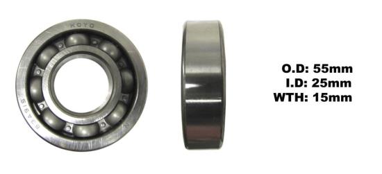 Picture of Bearing Koyo/JTEKT TZR125 L/H (ID 25mm x OD 55mm x W 15mm)