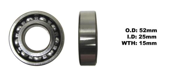 Picture of Bearing NTN Bearings C3 6205 Open (ID 25mm x OD 52mm x W 15mm)