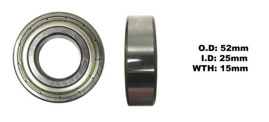 Picture of Bearing NTN Bearings C3 6205 ZZ (ID 25mm x OD 52mm x W 15mm)