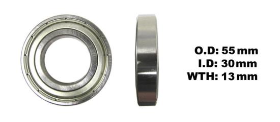 Picture of Bearing SNR 6006ZZ(I.D 30mm x O.D 55mm x W 13mm)