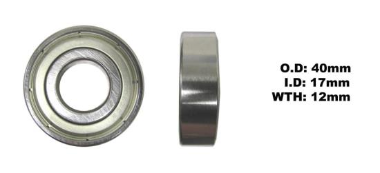 Picture of Bearing SNR 6203ZZ(I.D 17mm x O.D 40mm x W 12mm)