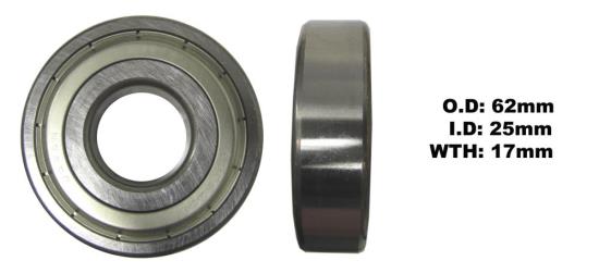 Picture of Bearing SNR 6305ZZ(I.D 25mm x O.D 62mm x W 17mm)