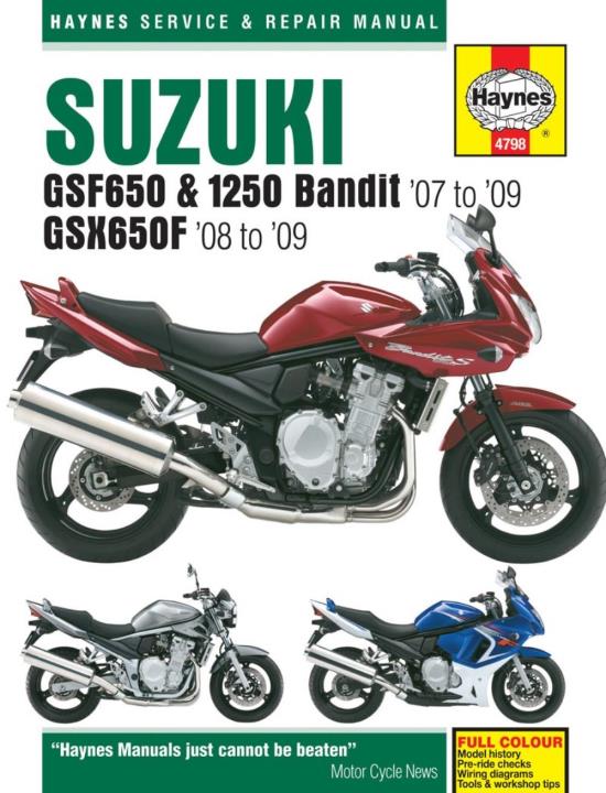 Picture of Manual Haynes for 2009 Suzuki GSF 1250 K9 Bandit (Naked) (L/C) (EFI) (GW72A)