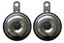 Picture of Horn 12 Volt Chrome front with black body OD 75mm 12V DC (Pair)