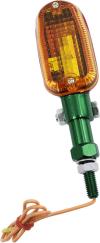 Picture of Indicator Medium Aluminium Green Long with Amber/Smoked Lens