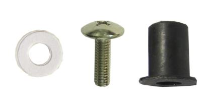 Picture of Rubber Fairing Bushes 5mm Screw and O.D 10mm Wellnut Silver (Per 10)