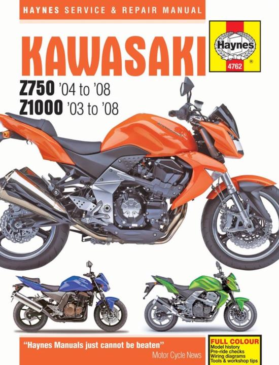 Picture of Manual Haynes for 2009 Kawasaki Z 1000 ABS (ZR1000C9F)