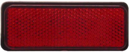 Picture of Reflector Red Rectangle Bolt-on Black Rim 85mm x 30mm