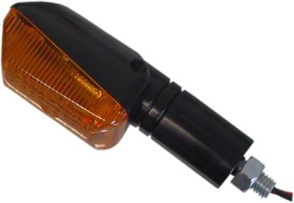 Picture of Complete Indicator Mini GSXR Style Black Long Stem with Amber Lens (Pair)