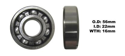 Picture of Bearing Koyo/JTEKT 63/22 Open C3 (ID 22mm x OD 56mm x W 16mm)