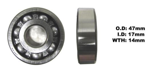 Picture of Bearing Koyo/JTEKT 6303 Open C3  (ID 17mm x OD 47mm x W 14mm)