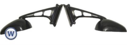 Picture of Mirrors Fairing Black Left & Right 30-57mm Adjustable Mount (Pair)