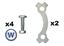 Picture of Rear Sprocket Bolt & Tab Set fits 838, 834 Sprockets