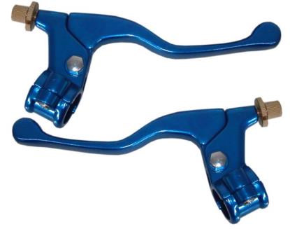 Picture of Lever Assembly Anodised Blue No Mirror Boss (Pair)