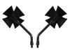 Picture of Mirrors 10mm Maltese Cross Black Left and Right (Pair)