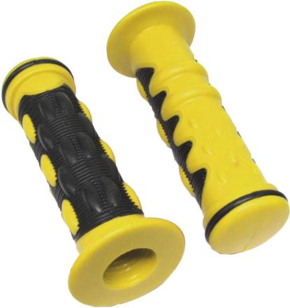 Picture of Grips Finger Control Yellow with Black inlay for 7/8" H/Bars (Pair)