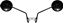 Picture of Mirrors 8mm Black Round Left and Right Clamp-on (Pair)