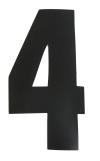 Picture of Competition Numbers Black 7" '4' Matt (Per 10)