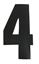 Picture of Competition Numbers Black 7" '4' Matt (Per 10)