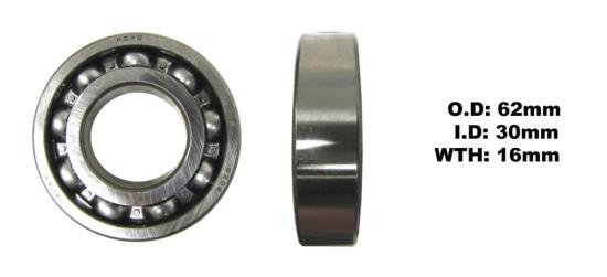 Picture of Bearing Koyo/JTEKT 6206 CM (ID 30mm x  OD 62mm x W 16mm)