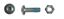 Picture of Bolts Rear Sprocket 10mm x 25mm Dome Head, Countersunk & Nut (Per 6)