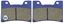 Picture of Brake Disc Pads Front R/H Kyoto for 1989 Yamaha FZR 1000 R (EXUP) (3LG1) (Twin Headlight)