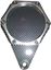 Picture of Tax Disc Holder Hexagon Carbon Look 6 Studs Silver Rim