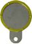 Picture of Tax Disc Holder Round Gold Rim 6 Studs Silver Backing