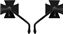 Picture of Mirrors 10mm Maltese Cross Black Left & Right (Pair)