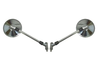 Picture of Mirrors 10mm Chrome Round with Right Yamaha Threaded Mirror (Pair)