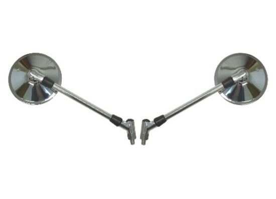 Picture of Mirrors 10mm Chrome Round with Right Yamaha Threaded Mirror (Pair)