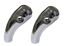 Picture of Handlebar Risers Chrome 7/8" Pullback short with Round Dome