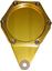 Picture of Tax Disc Holder Hexagon Gold 6 Studs