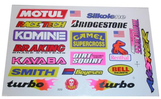 Picture of Stickers Assorted Small Motul, Renthal, Silkolene, Bell, Smith (Per 5)