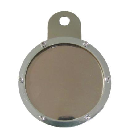 Picture of Tax Disc Holder Round 6 Screws,Red Glass,Chrome Backing