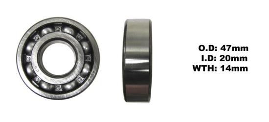 Picture of Bearing SNR 6204(I.D 20mm x O.D 47mm x W 14mm)