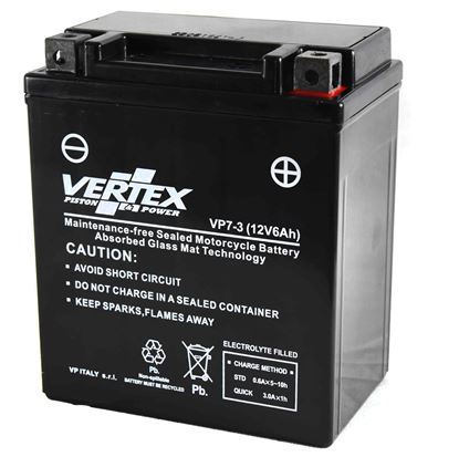 Picture of Vertex VP7-3 Battery replaces CTX7L-BS 