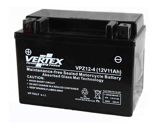 Picture of Vertex VPZ12-4 Battery replaces CTZ12-S 
