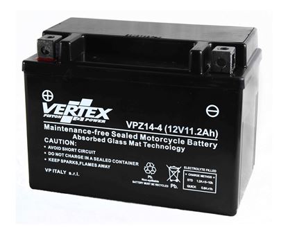 Picture of Vertex VP14-4 Battery CTX14-BS L:156 H:146 W:87 REF: YTX14-BS
