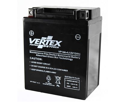 Picture of Vertex VP14A-4 Battery CB14-A2/CB14-B2 L:135 H:166 W:91 REF: YB14-A2