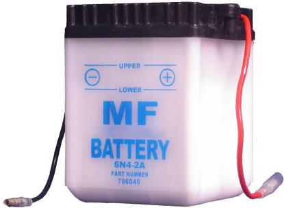 Picture of Battery (Conventional) for 1989 Suzuki GP 100 UD (Front & Rear Drum) NO ACID