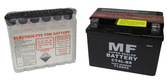 Picture of Battery CT4L-BS, CTX4L-BS      (L:114mm x H:85mm x W:70mm)