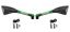Picture of Mirrors CNC Prism with Black Head & Green Stem 8mm or 10mm (Pair)