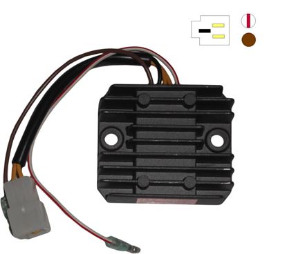 Picture of Regulator / Rectifier Kawasaki Z440, Z650, Z750 5 Wires SH522-12