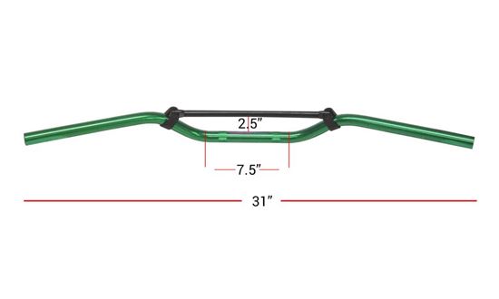 Picture of Handlebars 7/8'" Aluminium Green 2.50' Rise with brace"