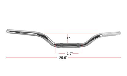 Picture of Handlebars 7/8' Chrome 2.25' Rise as fitted to RD250LC, RD350LC"