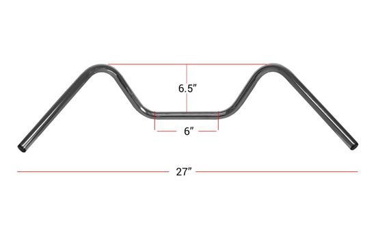 Picture of Handlebars 7/8' Chrome Pullback 6' Rise OE Style Honda CM125