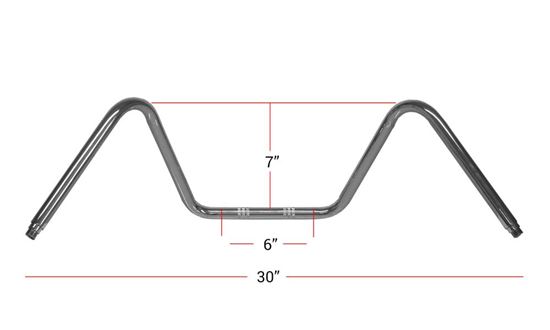 Picture of Handlebars 7/8' Chrome Pull Back 7' Rise