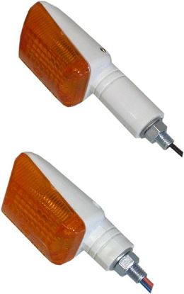 Picture of Complete Indicator Mini GSXR Style White with Amber Lens Short & Long (Per 4)